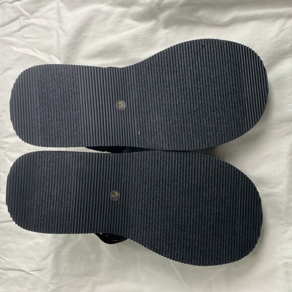 Seychelles NWOT Serenade Black Platform Sandals With Adjustable Straps & Velcro - Picture 3 of 8